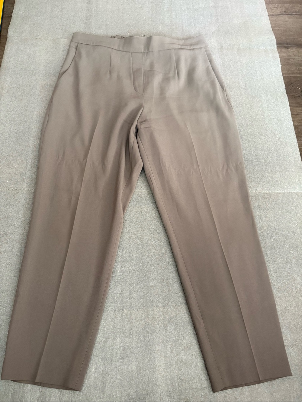 [12]Babaton Conan Taupe Crepe high rise Ankle Pants with Elastic Waist - Picture 3 of 11